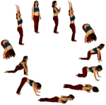 Sun Salutation or Surya Namaskar.